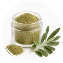 Olive leaves and powdered botanical